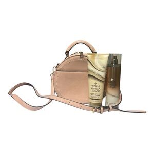 Sole Society Round Faux Leather Crossbody Bag with Bath & Body works bundle